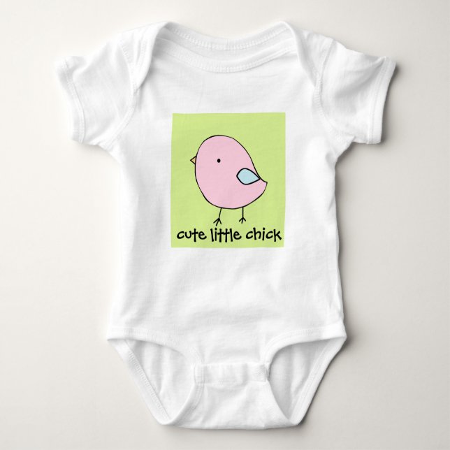 Lite beställnings- bebisbodysuit för chick tee shirt (Framsida)