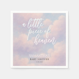 Lite Biet i Heaven Baby Shower Minimalist Pappersservett