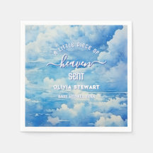 Lite biet i himlen skickade babyskor Napkins