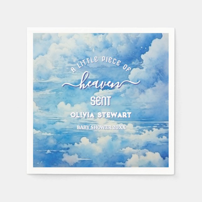 Lite biet i himlen skickade babyskor Napkins Pappersservett (Framsidan)