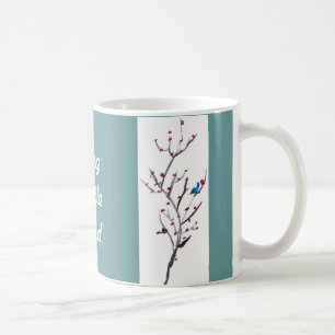 Lite blåttfågel kaffemugg