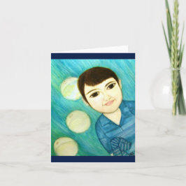 Lite blåttpojke kort