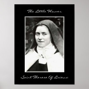 LITE BLOMMAN SANKTT THERESE AV LISIEUX POSTER