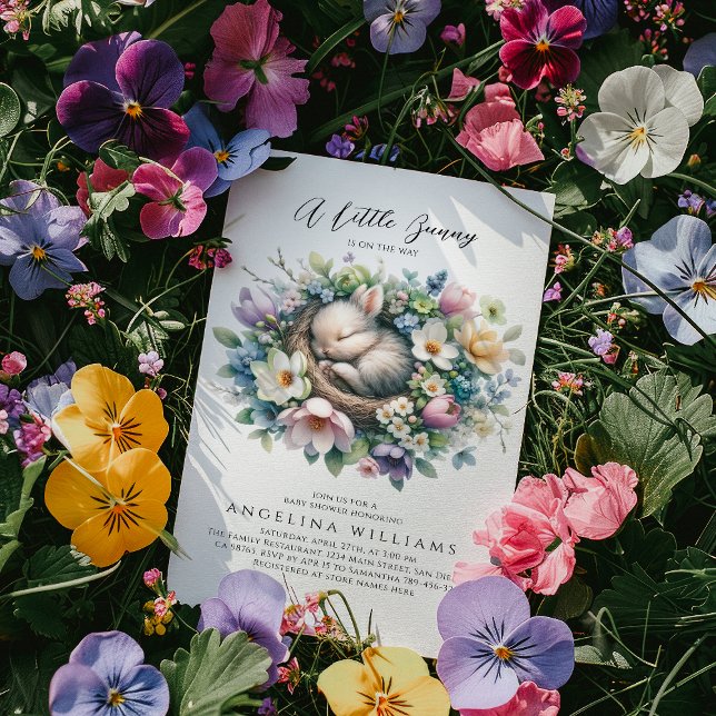 Lite blommigt Flicka Shower Inbjudningar (Skapare uppladdad)