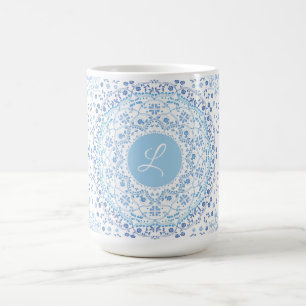 Lite Blue Mandala Monogram Mugg