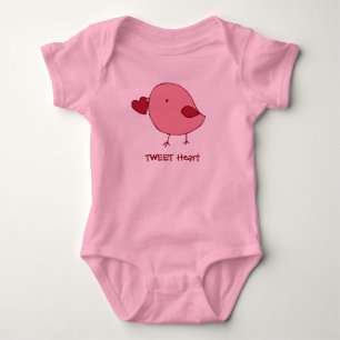 Lite bodysuit för valentinchickbebis tee shirt