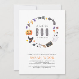 Lite BOO är på väg, Halloween Baby Shower Inbjudningar