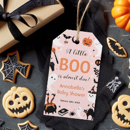 Lite Boo Rosa Halloween Baby Shower Presentetikett