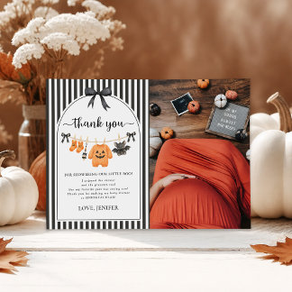 Lite Boo Torklina Babyshower Foto Tack Kort