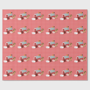 Lite boskap som slår in papper presentpapper
