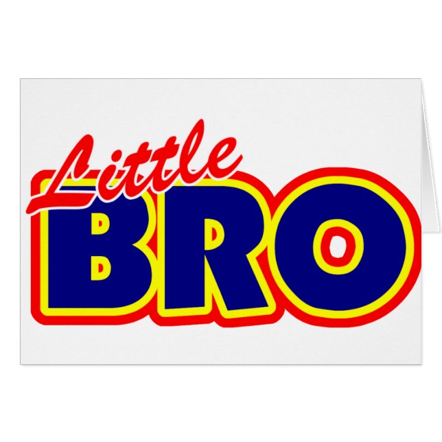 Lite Bro Hälsningskort (Framsidan Horizontal)