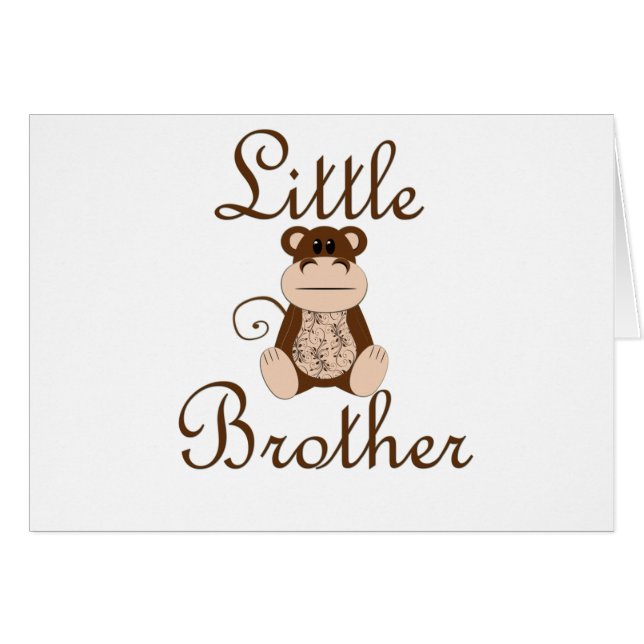 Lite broderapa hälsningskort (Framsidan Horizontal)