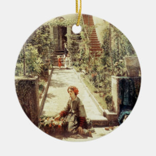 Lite brudtärnan (olja på kanfas) julgransprydnad keramik