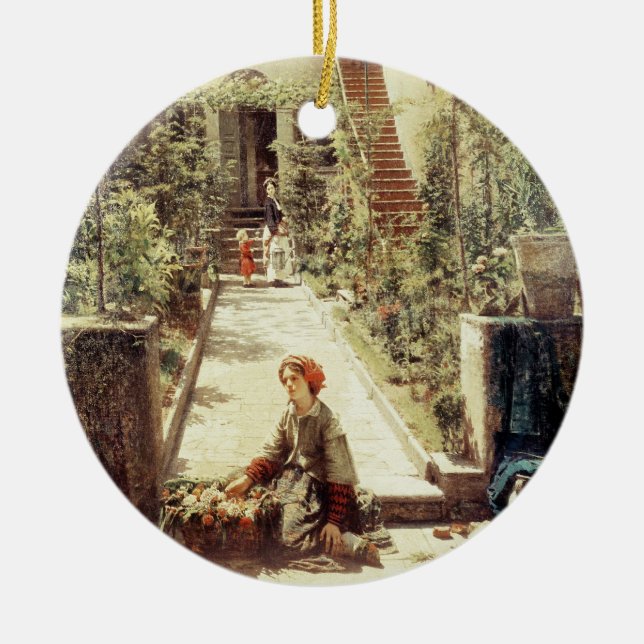 Lite brudtärnan (olja på kanfas) julgransprydnad keramik (Framsidan)