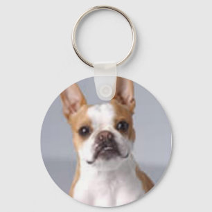 Lite brun Boston Terrier Keychain Nyckelring