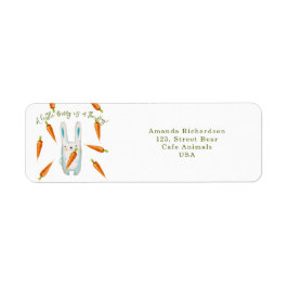 Lite bunny är på väg! returadress etikett