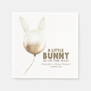 Lite Bunny Balloon Vår Baby Shower Pappersservett