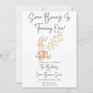 Lite Bunny Birthday Inbjudan