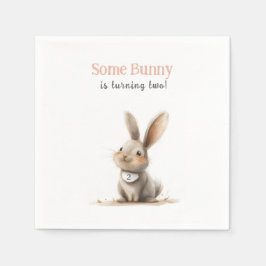 Lite Bunny Cute Barns födelsedag Pappersservett