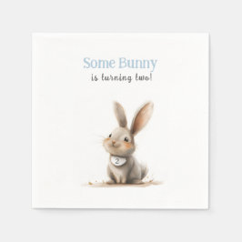 Lite Bunny Cute Barns födelsedag Pappersservett
