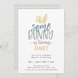 Lite Bunny Födelsedagsfest inbjudan