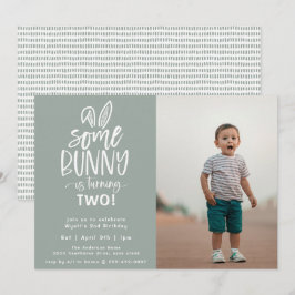 Lite Bunny Födelsedagsfest Photo Inbjudningar