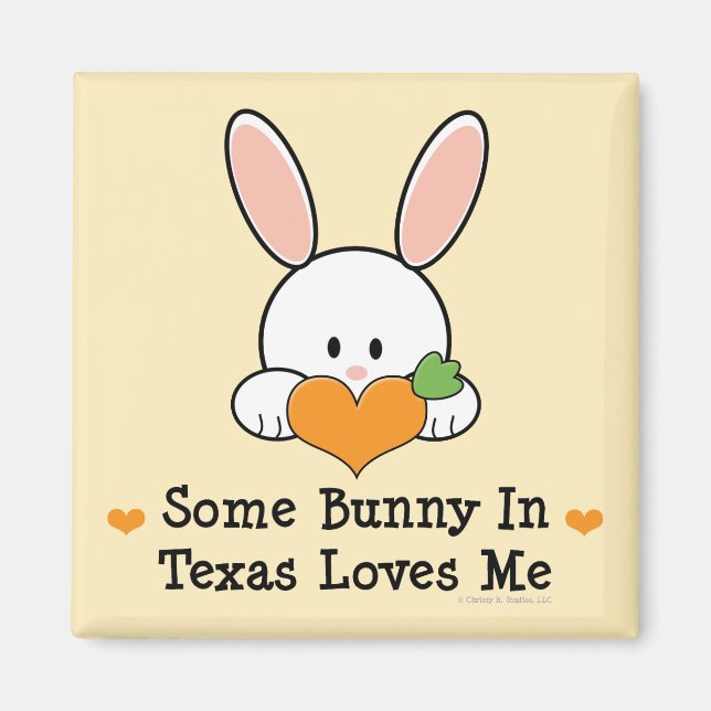 Lite bunny i Texas Kärlek Me Magnet (Framsidan)