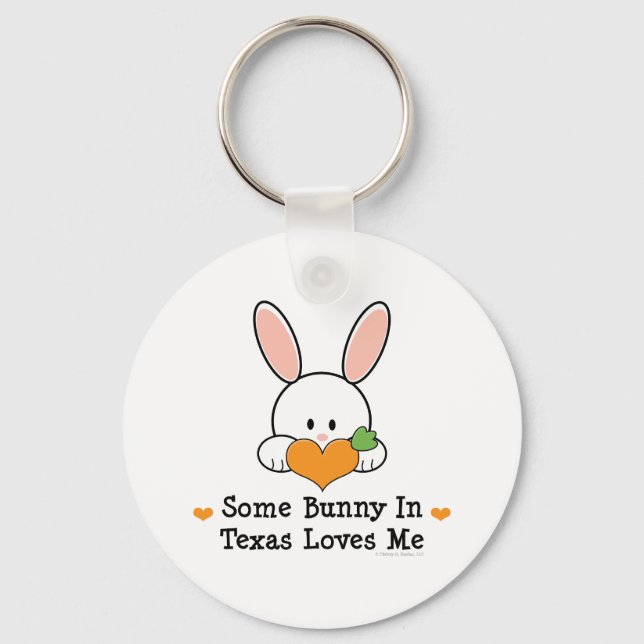 Lite Bunny i Texas Kärlek Nyckelring (Framsida)