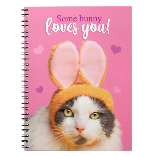 Lite Bunny Kärlek Du är en fin katt i Bunny Öron Anteckningsbok (Framsidan)