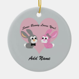 Lite bunny Kärlek! Julgransprydnad Keramik