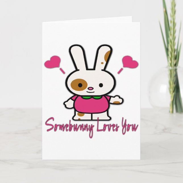Lite bunny Kärlek You/Me Helgkort (Framsida)