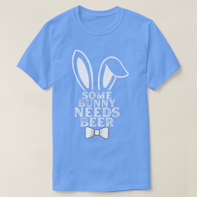Lite Bunny Needs Beer Påskhare Beer Älskare Gift T Shirt (Design framsida)