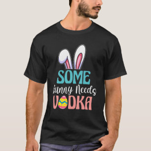 Lite Bunny Needs Vodka Funny Påsk-dricksglas T Shirt