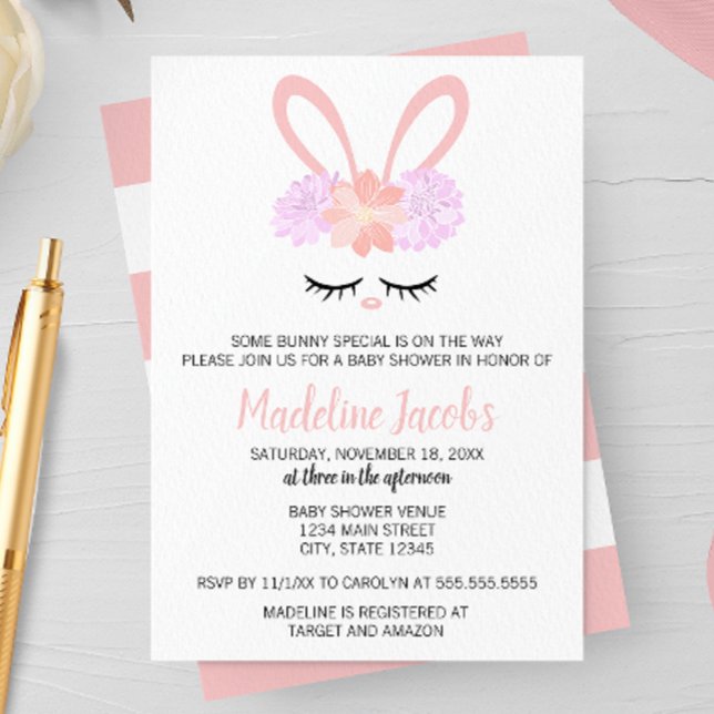 Lite Bunny Vår Baby Shower Inbjudningar (Skapare uppladdad)