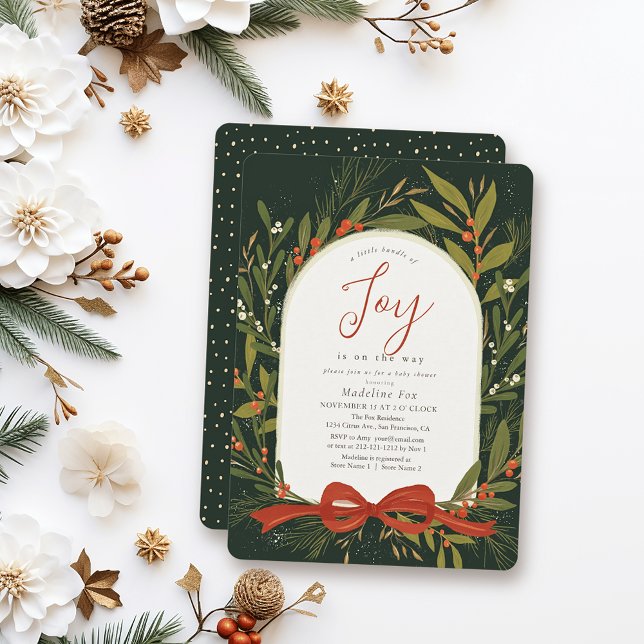 Lite bunt av Grönt för frisk andedräkt Babykläder Inbjudningar (Skapare uppladdad)