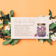 Lite Butterfly i en babydusch i burk blommigt