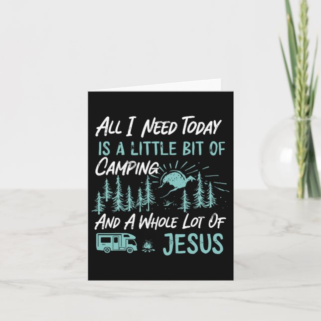 Lite camping och Jesus motorhem Camper Kort (Framsida)