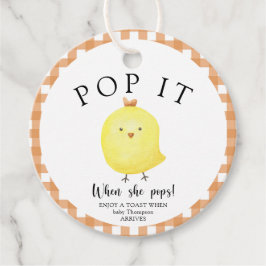 Lite Chick! När hon poppar! Gåvor Etiketter