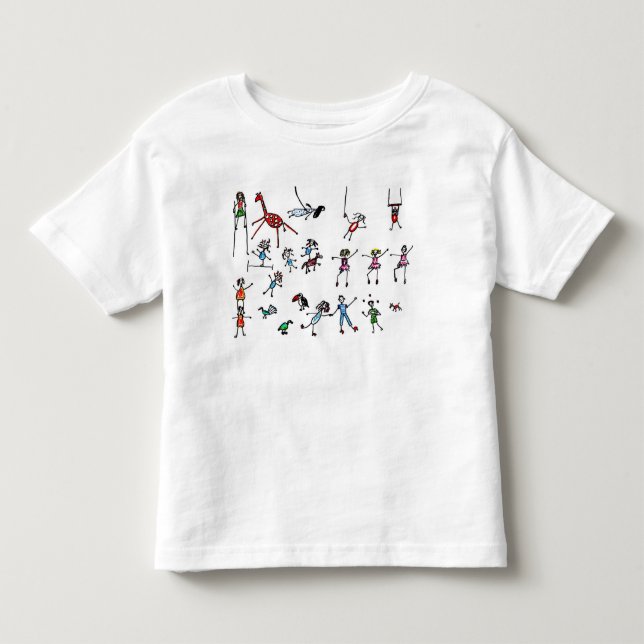 Lite cirkussmåbarnutslagsplats t-shirt (Framsida)
