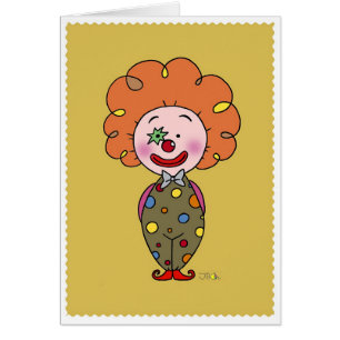 Lite clown hälsningskort