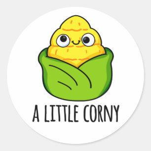 Lite Corny Funny Baby Maj Pun Runt Klistermärke