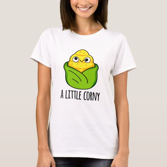 Lite Corny Funny Baby Maj Pun T Shirt (Framsida)