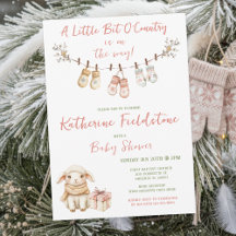 Lite Country Vinter Boho Babyflicka Shower
