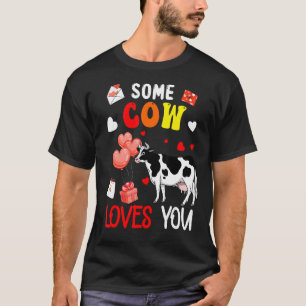 Lite Cow Kärlek din Alla hjärtans dag Famer Ranche T Shirt