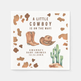Lite Cowboy är på väg som Baby Shower Pappersservett