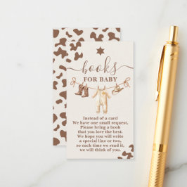 Lite Cowboy Baby Shower Boy Bokar för Baby Tilläggskort