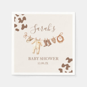 Lite Cowboy Baby Shower Boy Pappersservett