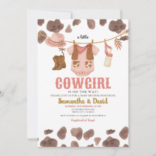 Lite cowgirl är på väg att visa sig vara en babysk inbjudningar