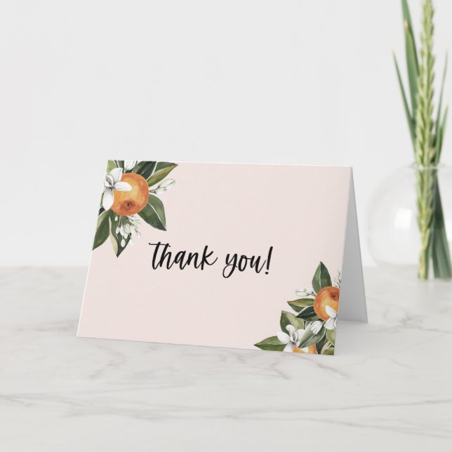 Lite Cutie Clementine Girl BABY Shower Tack Kort (Framsida)