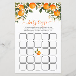 Lite Cutie Orange Baby Shower bingo-spel